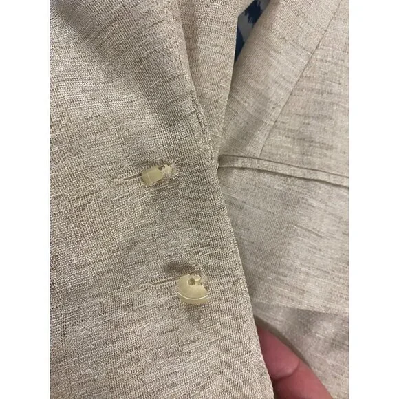 Vintage John Meyer Of Norwhich Women's Beige Blazer - 14 - Picture 3 of 12